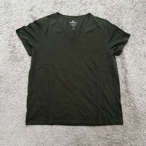 Bombas V-Neck T-Shirt - Size L - Dark green
